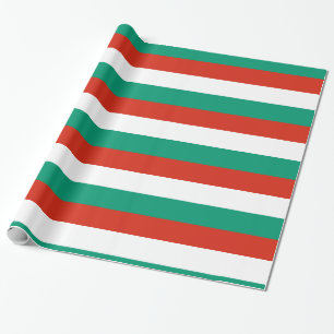 Papier Cadeau Bulgarie rouge blanc vert