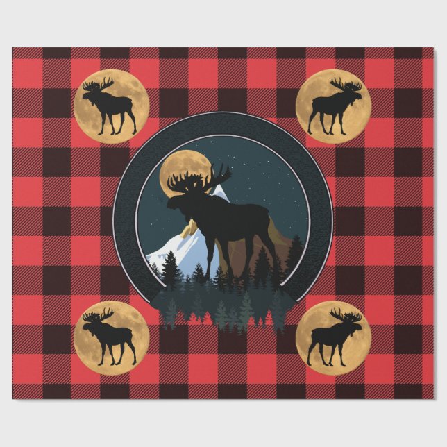 Papier Cadeau Bull Moose (Plat)