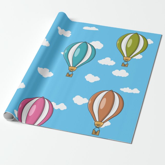 Papier Cadeau Bulle à air chaud (Déroulé)