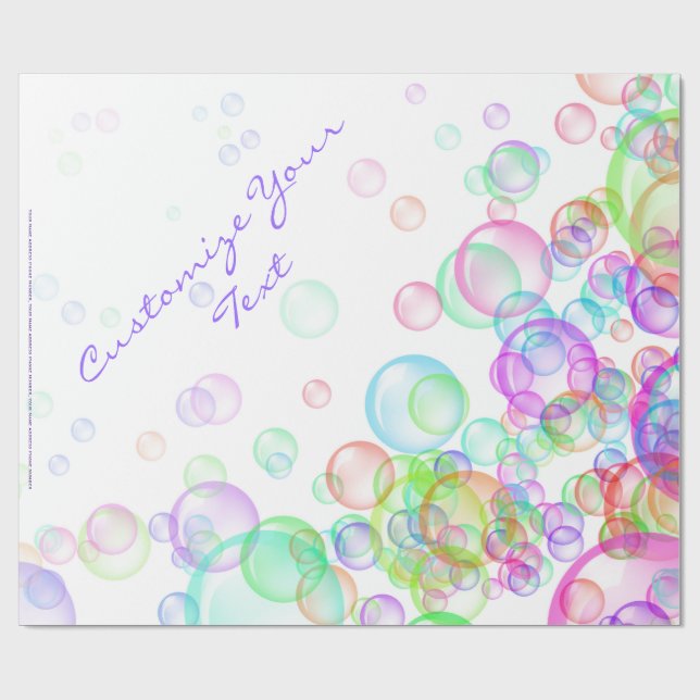 Papier Cadeau Bulles de savon (Plat)