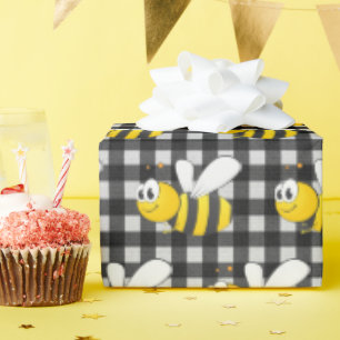 Papier Cadeau Bumblebee En vichy