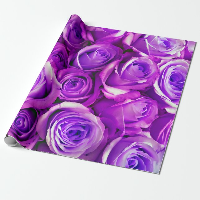 Papier Cadeau Bunch Rose arrière - plan Saint Valentin Symbole d (Déroulé)