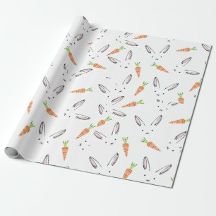 Papier Cadeau Bunnies et carottes