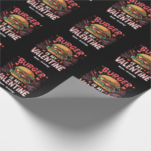 Papier Cadeau Burger est ma Saint Valentin un hommage hilarié