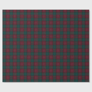 Papier Cadeau Burgundy and Hunter Green Tartan Wrapping Paper