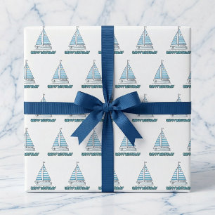 Papier Cadeau Cabane Voile Joyeux Anniversaire