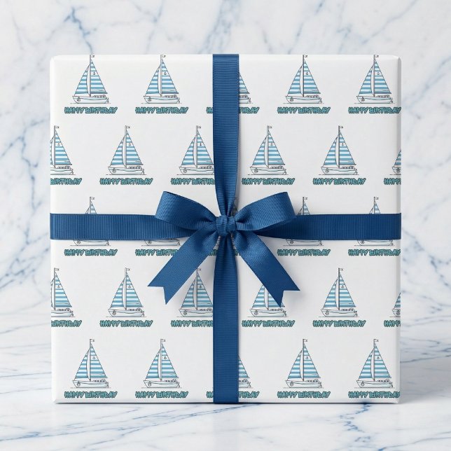 Papier Cadeau Cabane Voile Joyeux Anniversaire (A tidal wave of happiness, one gift at a time.)