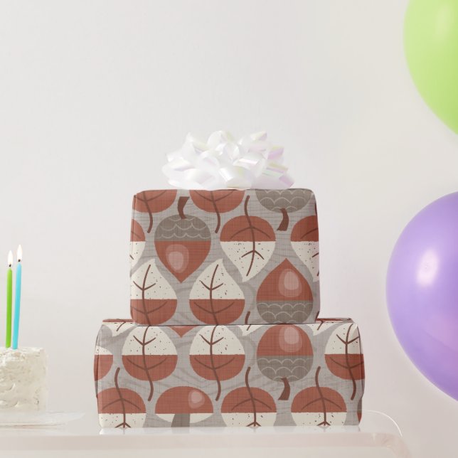 Papier Cadeau Cabincore Autumnal Stripes (Cadeaux de fête)
