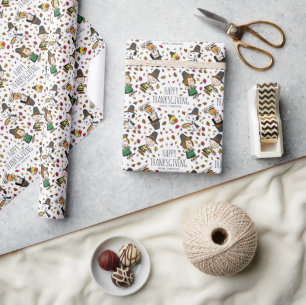 Papier Cadeau cacahuètes BON THANKSGIVING