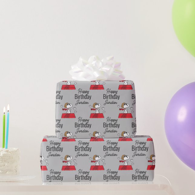 Papier Cadeau cacahuètes | Snoopy the Flying Ace (Cadeaux de fête)