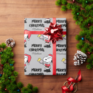 Papier Cadeau cacahuètes Snoopy & Woodstock Ho Ho Ajouter Vo