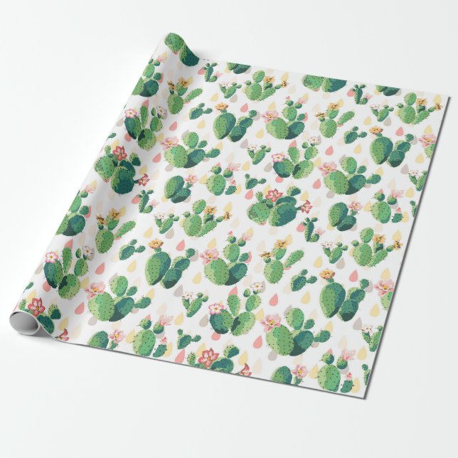 Papier Cadeau Cactus (Déroulé)