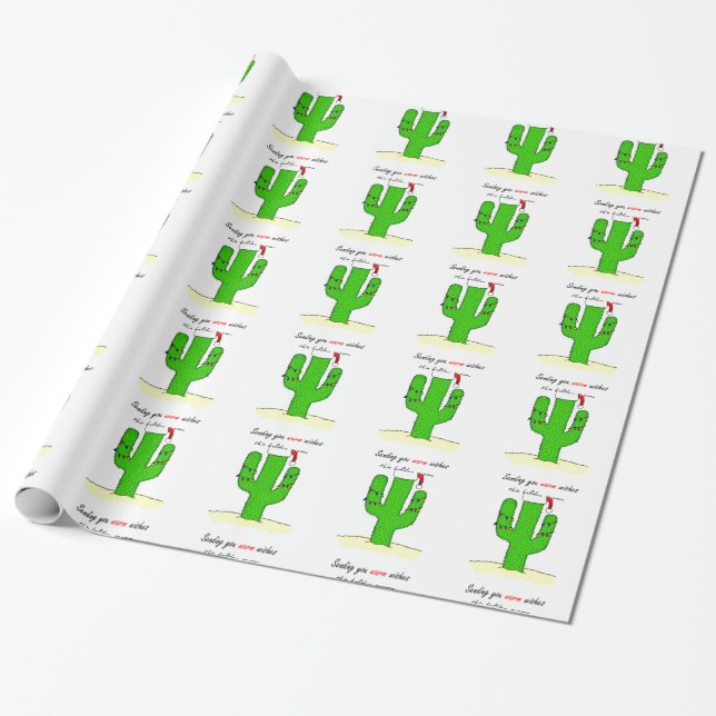 Papier Cadeau Cactus Christmas (Déroulé)