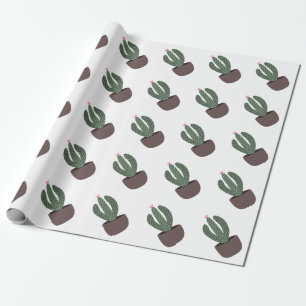 Papier Cadeau Cactus en pot