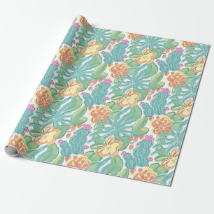 Papier Cadeau Cactus et plante.