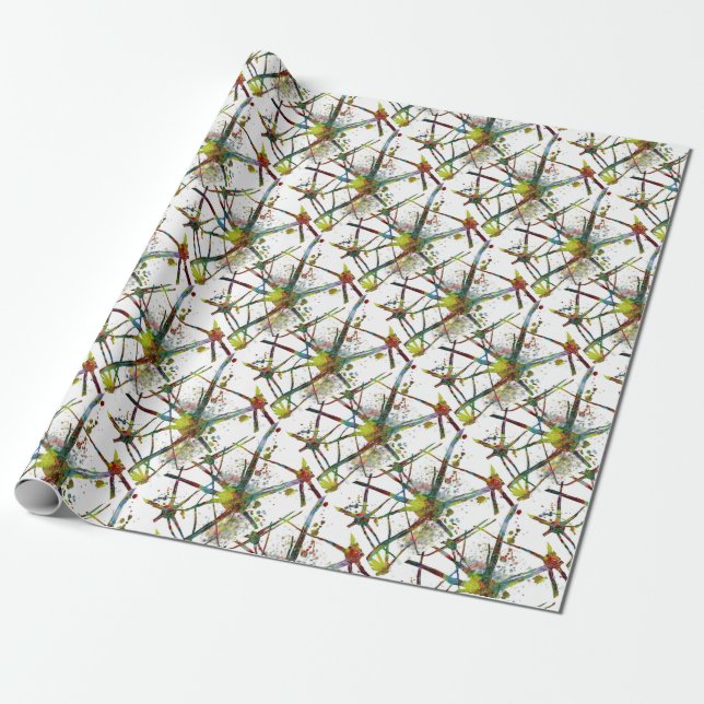 Papier Cadeau Cadeau abstrait Médicale de synapses (Déroulé)