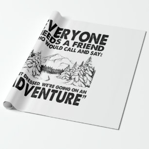 Papier Cadeau Cadeau Camper   Tout Le Monde A Besoin D'Un Ami An