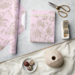 Papier Cadeau Cadeau chinoiserie rose tendre<br><div class="desc">Papier cadeau chinoiserie rose tendre. Élégant.</div>