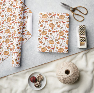 Papier Cadeau Cadeau Citrouille Cosy