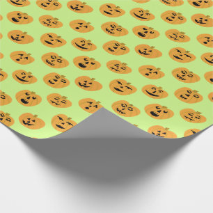Papier Cadeau Cadeau CITROUILLE Jack-O-Lantern Halloween Motif