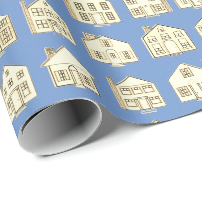Papier Cadeau Cadeau d'agent immobilier (Coin rond)
