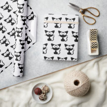 Cadeau d'anniversaire à motif de chat noir mignon 