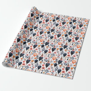 Papier Cadeau Cadeau d'anniversaire Ballons et fleurs Whimsica