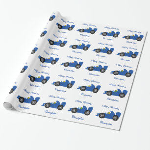 Papier Cadeau Cadeau d'anniversaire de conception de voiture de