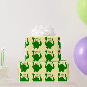 Papier Cadeau Cadeau d'anniversaire de dinosaure de n'importe qu