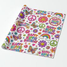 Cadeau d'anniversaire Happy Hippie Emballage Color