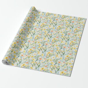 Papier Cadeau Cadeau d'anniversaire   Les Fleurs Sont Reposantes