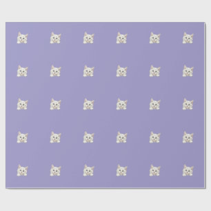 Papier Cadeau Cadeau d'art de chaton personnalisé avec nom perso