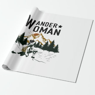 Papier Cadeau Cadeau de campeur | Anniversaire de femme errante