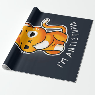 Papier Cadeau Cadeau de chat mignon antisocial | Chat pour la Sa