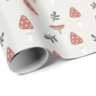 Papier Cadeau Cadeau de décoration Cottagecore à motif champigno
