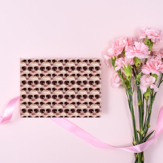 Papier Cadeau Cadeau de fête d'anniversaire à visage drôle moder (Créateur téléchargé)