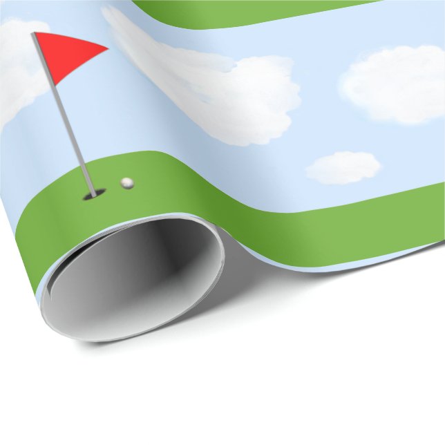 Papier Cadeau Cadeau de golf (Coin rond)