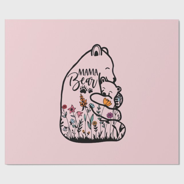 Papier Cadeau Cadeau de la fête des Mères- Cahier (Plat)