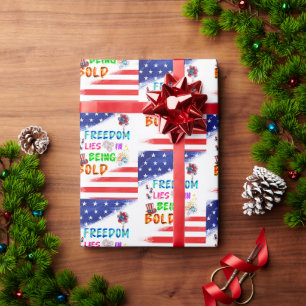 Papier Cadeau Cadeau de liberté réside dans l'audace