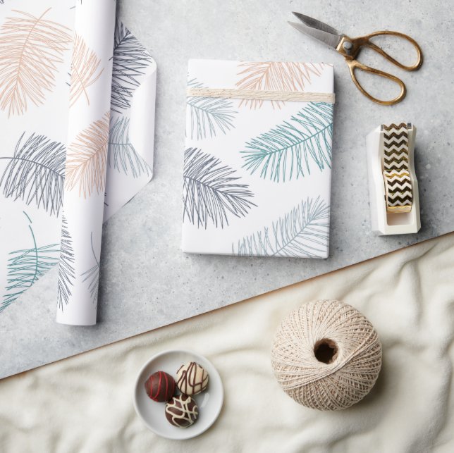 Papier Cadeau Cadeau de mariage feuilles tropicales botaniques m (Artisanat)