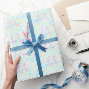 Papier Cadeau Cadeau de motif d'art aquarelle pastel d'été