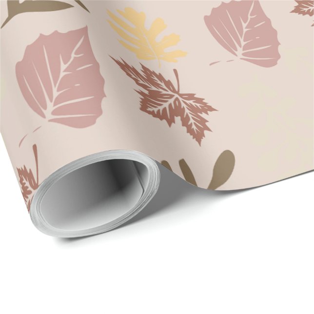 Papier Cadeau Cadeau de motif d'automne (Coin rond)