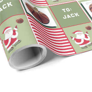 Papier Cadeau Cadeau de Noël Basket