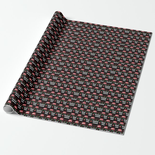 Papier Cadeau Cadeau de Noël Caravan (Déroulé)