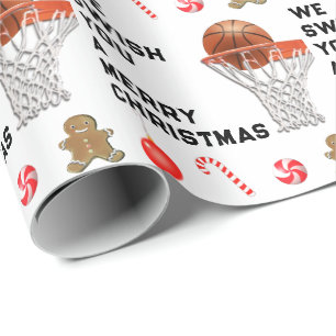 Papier Cadeau Cadeau de Noël de basketball
