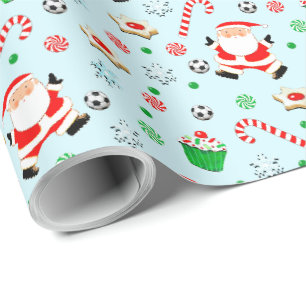 Papier Cadeau Cadeau de Noël de football