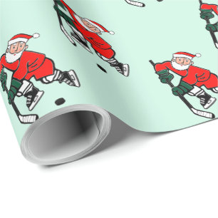 Papier Cadeau Cadeau de Noël de hockey