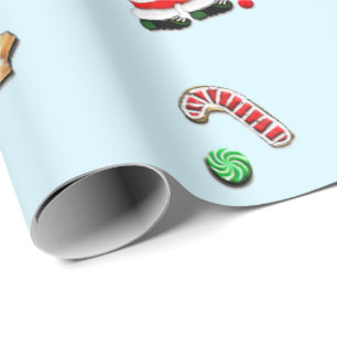 Papier Cadeau cadeau de Noël de hockey sur champ