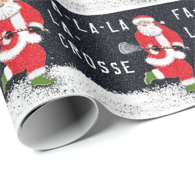 Papier Cadeau Cadeau de Noël de la fête de la crosse (Coin rond)