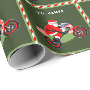 Papier Cadeau Cadeau de Noël de moto